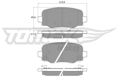 TOMEX Brakes TX 18-19 Číslo výrobce: 18-19. EAN: 5901646646889.