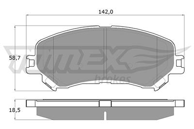 TOMEX Brakes TX 18-25 Číslo výrobce: 18-25. EAN: 5901646646940.