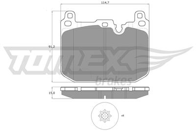 TOMEX Brakes TX 18-481 Číslo výrobce: 18-481. EAN: 5901646609143.