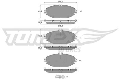 TOMEX Brakes TX 18-53 Číslo výrobce: 18-53. EAN: 5901646649736.
