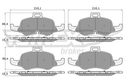 TOMEX Brakes TX 18-61 Číslo výrobce: 22205. EAN: 5901646649828.