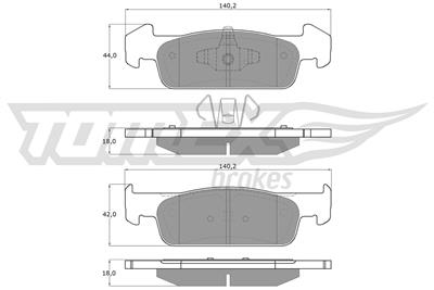 TOMEX Brakes TX 18-62 Číslo výrobce: 25702. EAN: 5901646649835.