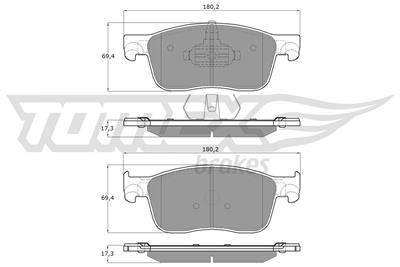 TOMEX Brakes TX 18-63 Číslo výrobce: 22593. EAN: 5901646649842.