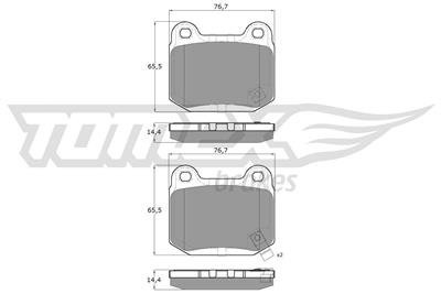 TOMEX Brakes TX 18-72 Číslo výrobce: 21580. EAN: 5901646649934.