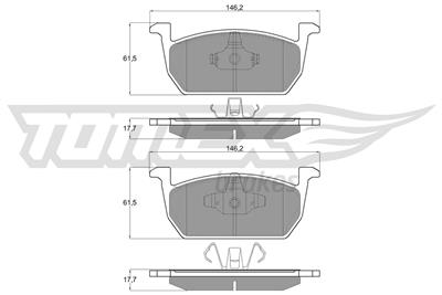 TOMEX Brakes TX 18-73 Číslo výrobce: 22631. EAN: 5901646600751.