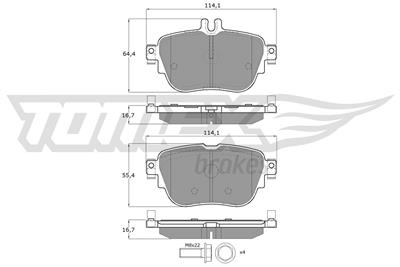TOMEX Brakes TX 18-76 Číslo výrobce: 22437. EAN: 5901646649965.