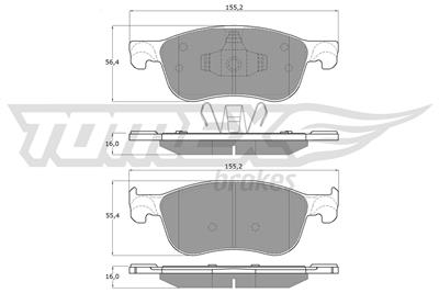 TOMEX Brakes TX 18-90 Číslo výrobce: 22748. EAN: 5901646600416.