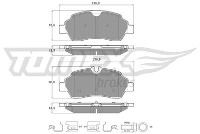 TOMEX Brakes TX 18-92 Číslo výrobce: 29356. EAN: 5901646600430.