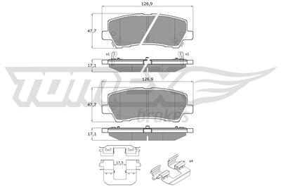 TOMEX Brakes TX 18-97 Číslo výrobce: 22110. EAN: 5901646600485.
