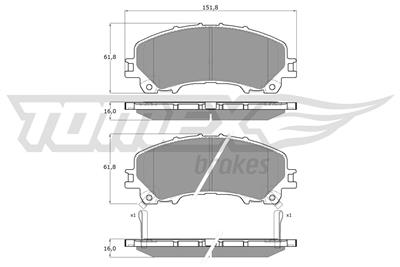 TOMEX Brakes TX 18-99 Číslo výrobce: 22117. EAN: 5901646600508.