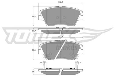 TOMEX Brakes TX 19-01 Číslo výrobce: 22590. EAN: 5901646600522.