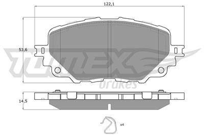 TOMEX Brakes TX 19-04 Číslo výrobce: 22271. EAN: 5901646600652.