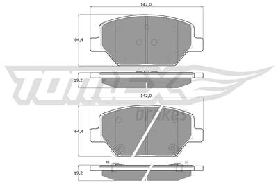 TOMEX Brakes TX 19-10 Číslo výrobce: 22138. EAN: 5901646600720.