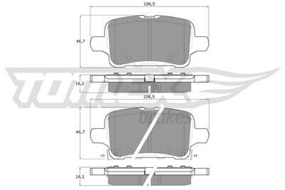 TOMEX Brakes TX 19-11 Číslo výrobce: 22923. EAN: 5901646600737.