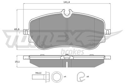 TOMEX Brakes TX 19-14 Číslo výrobce: 22802. EAN: 5901646600775.