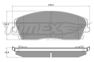 TOMEX Brakes TX 19-18 Číslo výrobce: 24166. EAN: 5901646600812.