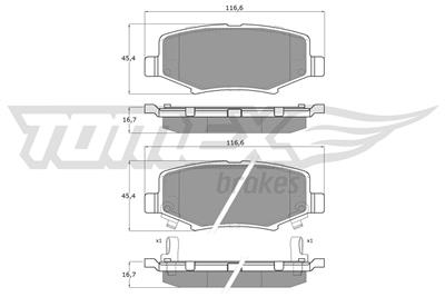 TOMEX Brakes TX 19-21 Číslo výrobce: 24602. EAN: 5901646600843.