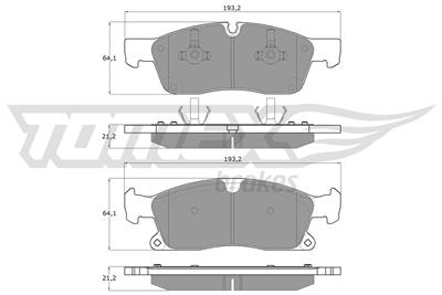 TOMEX Brakes TX 19-28 Číslo výrobce: 25192. EAN: 5901646600911.