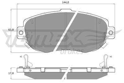 TOMEX Brakes TX 19-34 Číslo výrobce: 21490. EAN: 5901646600973.