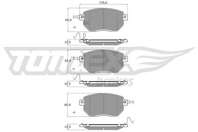 TOMEX Brakes TX 19-39 Číslo výrobce: 24056. EAN: 5901646601024.