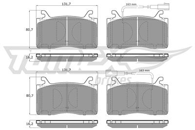 TOMEX Brakes TX 19-42 Číslo výrobce: 22507. EAN: 5901646601970.