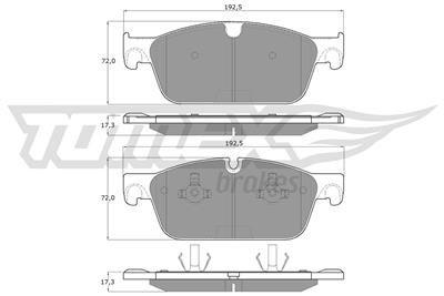 TOMEX Brakes TX 19-50 Číslo výrobce: 25531. EAN: 5901646602052.