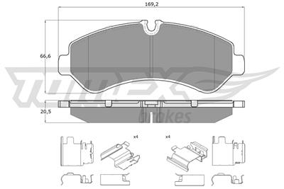 TOMEX Brakes TX 19-52 Číslo výrobce: 22791. EAN: 5901646602076.
