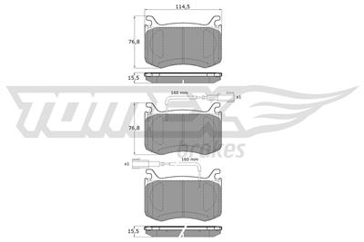 TOMEX Brakes TX 19-56 Číslo výrobce: 22091. EAN: 5901646602113.