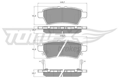 TOMEX Brakes TX 19-57 Číslo výrobce: 24240. EAN: 5901646602120.
