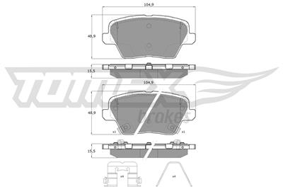 TOMEX Brakes TX 19-62 Číslo výrobce: 22675. EAN: 5901646602175.