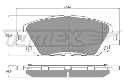 TOMEX Brakes TX 19-64 Číslo výrobce: 22768. EAN: 5901646602199.