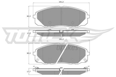 TOMEX Brakes TX 19-68 Číslo výrobce: 22213. EAN: 5901646602236.