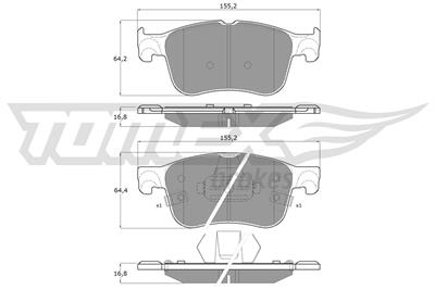 TOMEX Brakes TX 19-70 Číslo výrobce: 20556. EAN: 5901646602250.