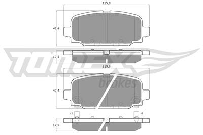 TOMEX Brakes TX 19-79 Číslo výrobce: 22844. EAN: 5901646602359.