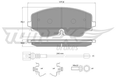 TOMEX Brakes TX 19-87 Číslo výrobce: 19-87. EAN: 5901646609112.