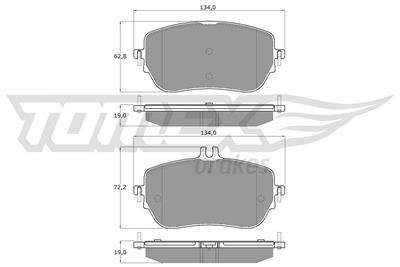 TOMEX Brakes TX 19-90 Číslo výrobce: 22988. EAN: 5901646602984.