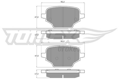 TOMEX Brakes TX 19-92 Číslo výrobce: 20764. EAN: 5901646603004.