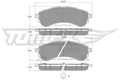 TOMEX Brakes TX 19-94 Číslo výrobce: 22693. EAN: 5901646603028.