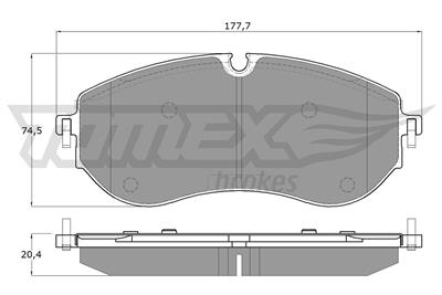 TOMEX Brakes TX 19-96 Číslo výrobce: 22493. EAN: 5901646603042.
