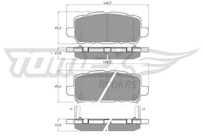 TOMEX Brakes TX 19-99 Číslo výrobce: 25947. EAN: 5901646603110.