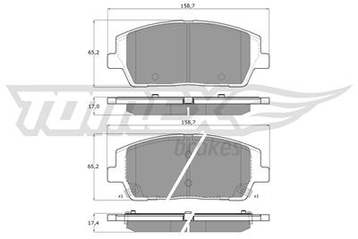 TOMEX Brakes TX 60-05 Číslo výrobce: 26157. EAN: 5901646608788.