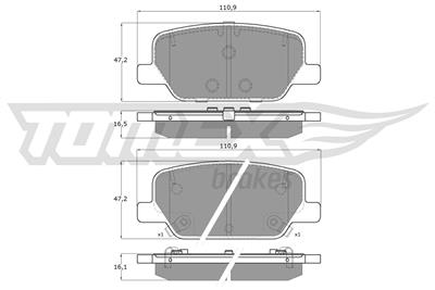 TOMEX Brakes TX 60-06 Číslo výrobce: 26142. EAN: 5901646608795.