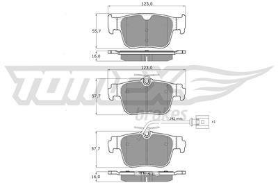 TOMEX Brakes TX 60-101 Číslo výrobce: 26206. EAN: 5901646609402.