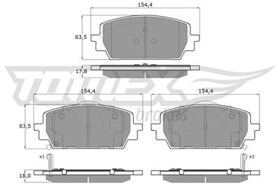 TOMEX Brakes TX 60-18 Číslo výrobce: 26465. EAN: 5901646609020.