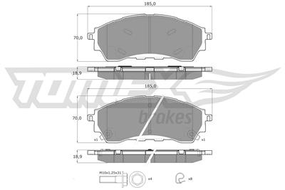 TOMEX Brakes TX 60-23 Číslo výrobce: 22688. EAN: 5901646609259.