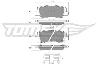 TOMEX Brakes TX 60-26 Číslo výrobce: 26484. EAN: 5901646609174.