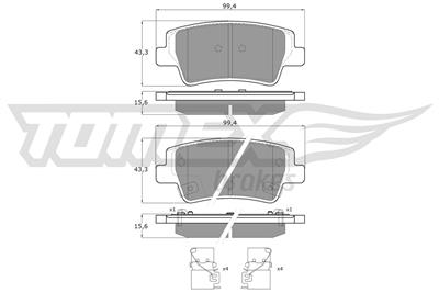TOMEX Brakes TX 60-38 Číslo výrobce: 26642. EAN: 5901646609341.