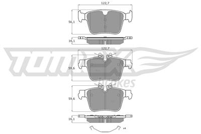 TOMEX Brakes TX 60-40 Číslo výrobce: 26609. EAN: 5901646609365.