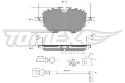 TOMEX Brakes TX 60-41 Číslo výrobce: 26408. EAN: 5901646609419.