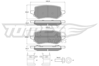 TOMEX Brakes TX 60-47 Číslo výrobce: 26273. EAN: 5901646609471.